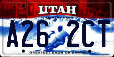 UT license plate A262CT