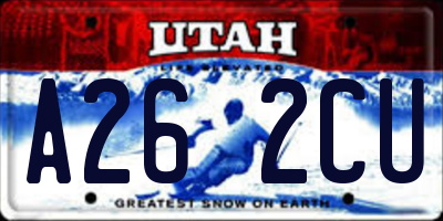 UT license plate A262CU