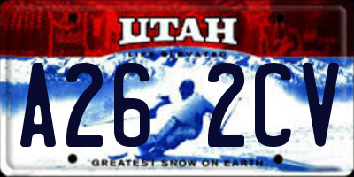 UT license plate A262CV