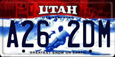 UT license plate A262DM
