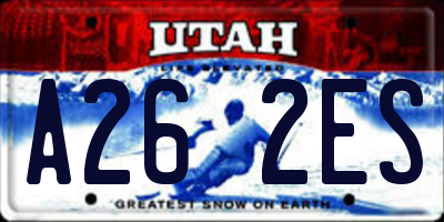 UT license plate A262ES