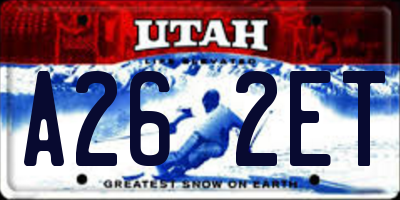 UT license plate A262ET