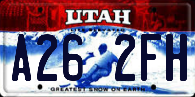 UT license plate A262FH