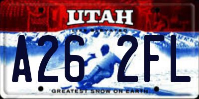 UT license plate A262FL