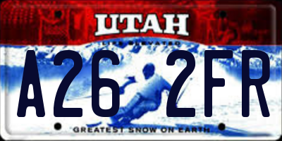 UT license plate A262FR