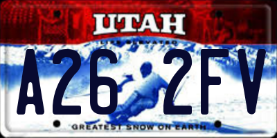 UT license plate A262FV