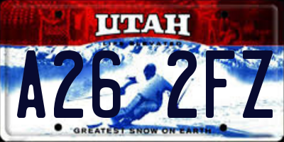 UT license plate A262FZ