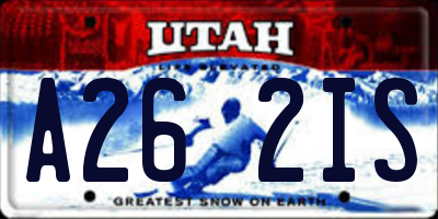UT license plate A262IS