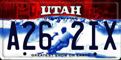 UT license plate A262IX