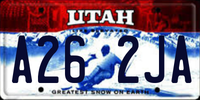 UT license plate A262JA
