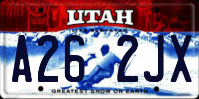 UT license plate A262JX