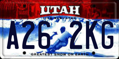 UT license plate A262KG