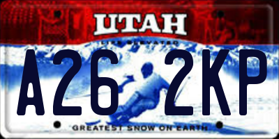 UT license plate A262KP