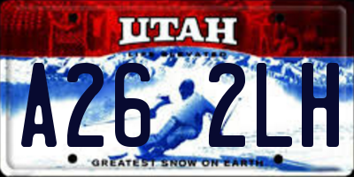 UT license plate A262LH