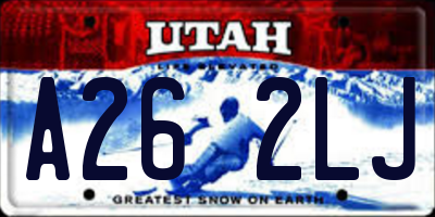 UT license plate A262LJ