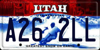 UT license plate A262LL