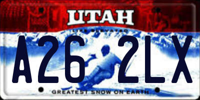 UT license plate A262LX