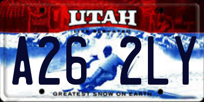 UT license plate A262LY