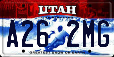 UT license plate A262MG