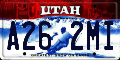 UT license plate A262MI