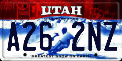 UT license plate A262NZ