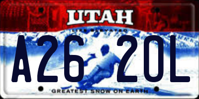 UT license plate A262OL
