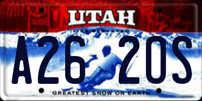 UT license plate A262OS