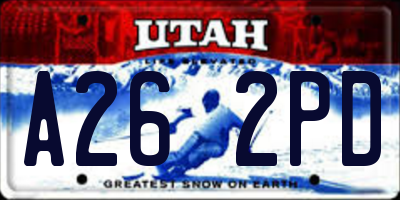 UT license plate A262PD