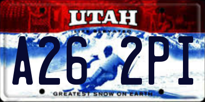 UT license plate A262PI
