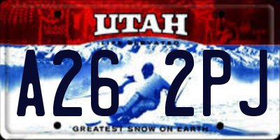 UT license plate A262PJ