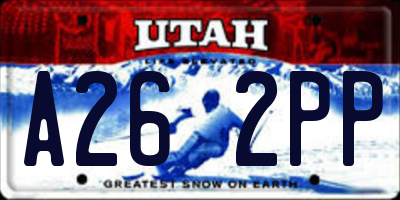 UT license plate A262PP