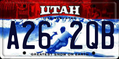 UT license plate A262QB