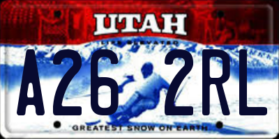 UT license plate A262RL
