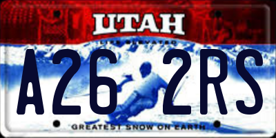 UT license plate A262RS