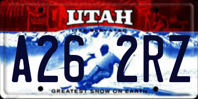 UT license plate A262RZ