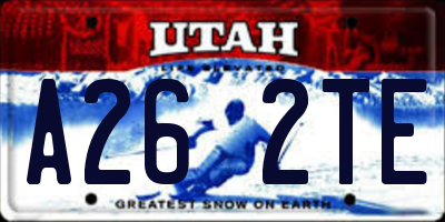 UT license plate A262TE