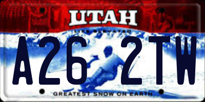 UT license plate A262TW