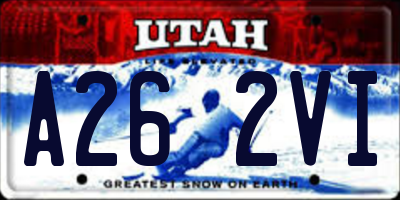 UT license plate A262VI