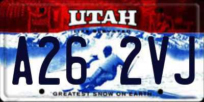 UT license plate A262VJ
