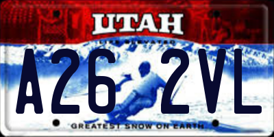 UT license plate A262VL