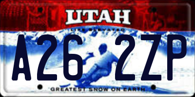 UT license plate A262ZP