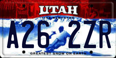UT license plate A262ZR