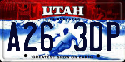 UT license plate A263DP