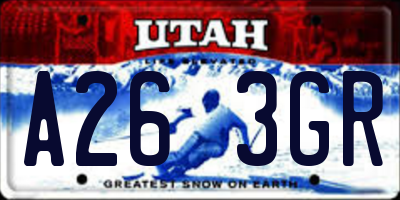 UT license plate A263GR