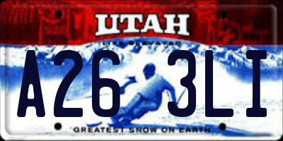 UT license plate A263LI