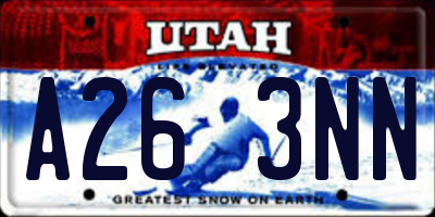 UT license plate A263NN