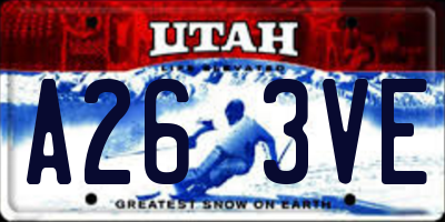 UT license plate A263VE