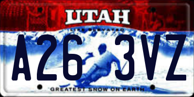UT license plate A263VZ