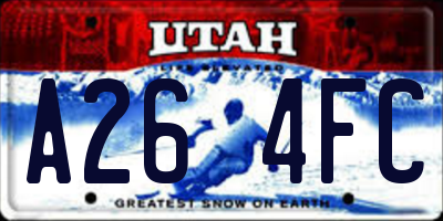 UT license plate A264FC
