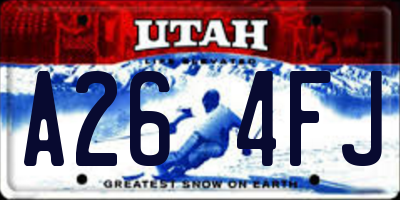 UT license plate A264FJ